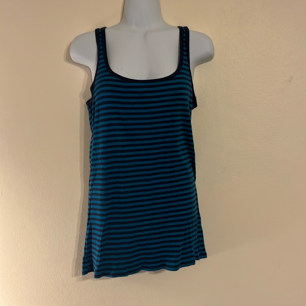 Teal and navy tank